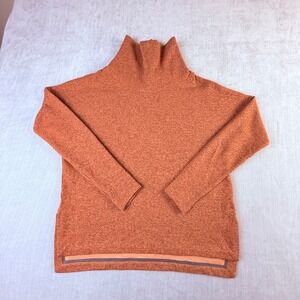 Arcteryx Laina Funnel Neck Sweater Womens Small Orange Heathered Fleece Pullover